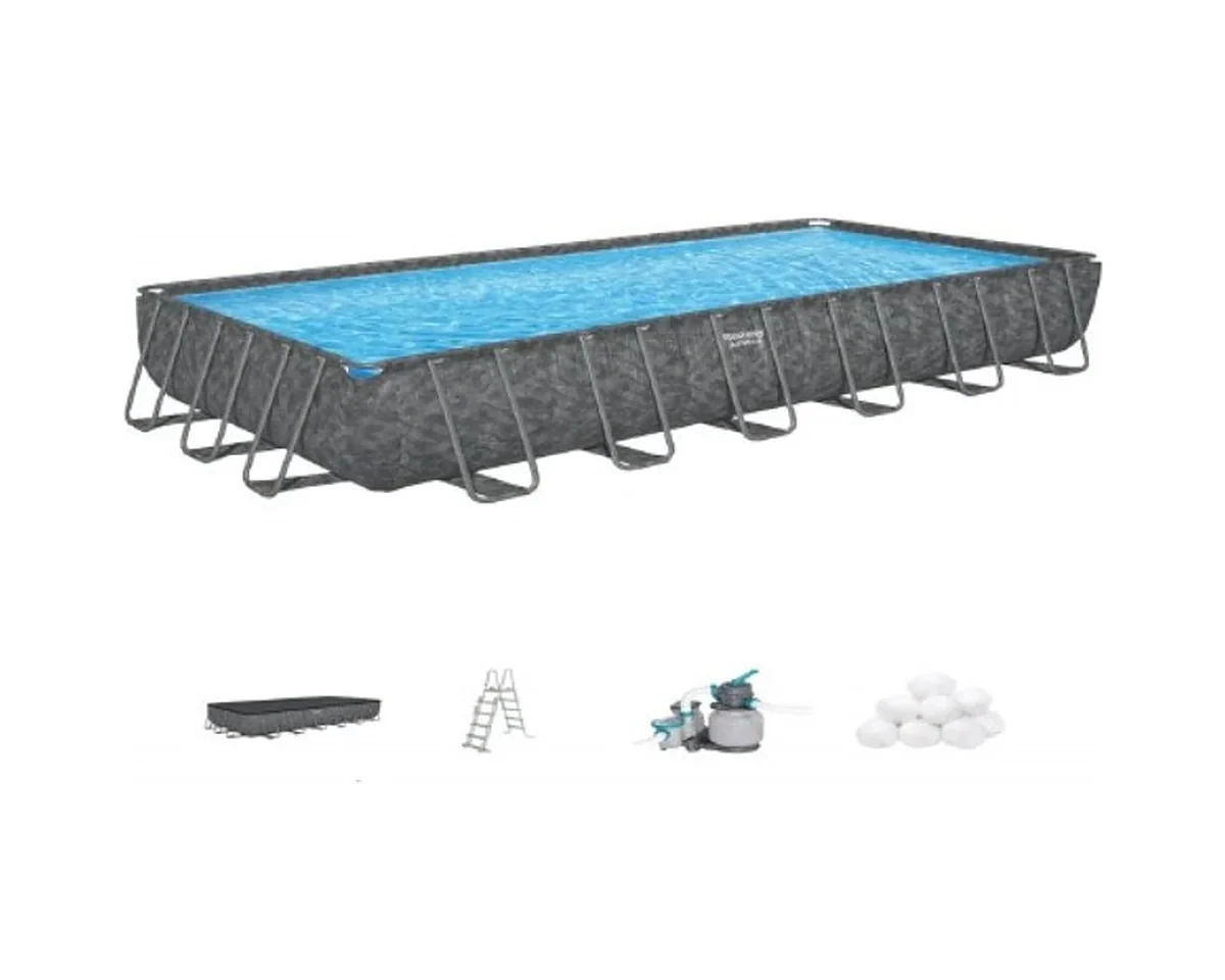 Bestway All-Season Rectangular Pool, XL 31.3 ft × 16 ft × 4.3 ft